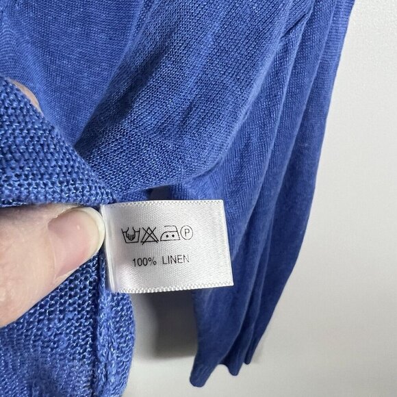 Lisa Todd Sweater Womens 2X Linen Lightweight Knit V Neck Quiet Luxury Coastal‎ - Picture 7 of 11